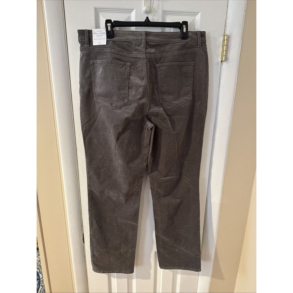 Talbots Straight Leg Five Pocket Corduroy Pants Size 16 Straight Gray NWT - Picture 8 of 10